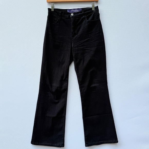 NYDJ Not Your Daughter's Womens 2 Petite Black Bootcut High Rise Denim P400B - Picture 1 of 7